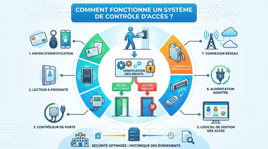 fonctionnement système control d'accès dans une entreprise